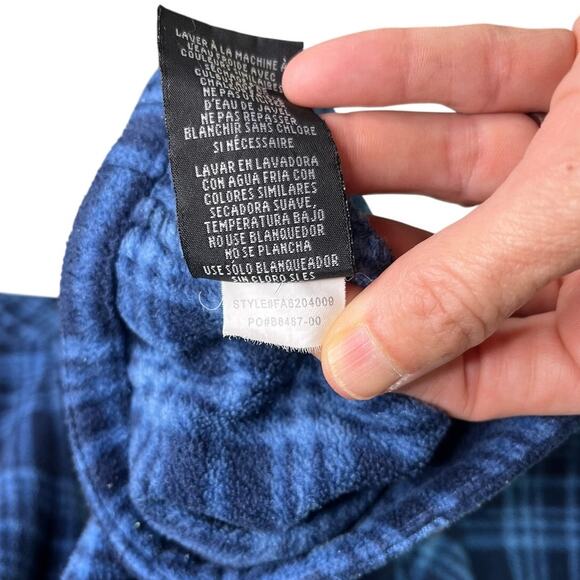 O'Neill Shirt Boys XL Navy Blue Super Fleece Snap Front Standard Fit Outdoorsy - Picture 9 of 11